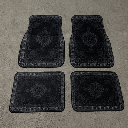 Obsidian Black 4 Piece Mat Set + Free Seatbelt & Wheel Covers